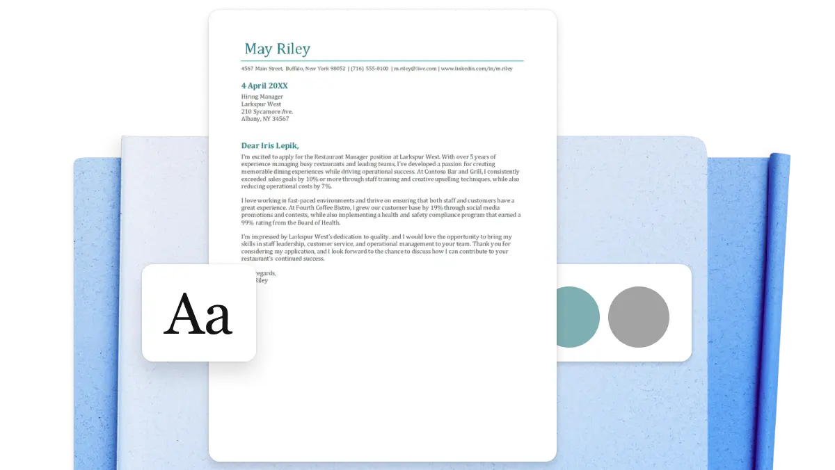 industry manager cover letter template