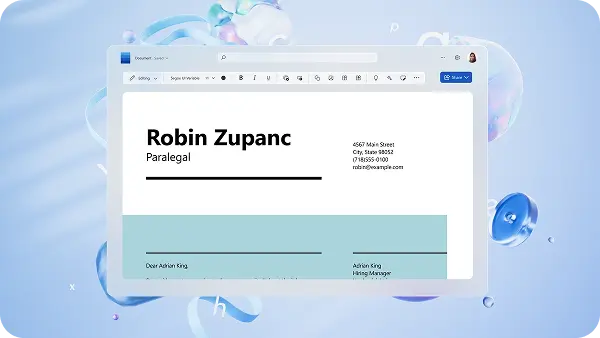 An image of a Paralegal cover letter example